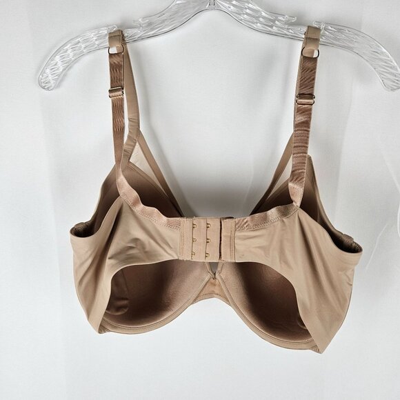 ThirdLove 24/7 Classic Contour Plunge Bra 36G Microfiber & Mesh Beige - Picture 3 of 5